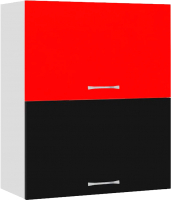 Шкаф навесной для кухни Кортекс-мебель Корнелия Мара ВШ60-2г (красный/черный) - 