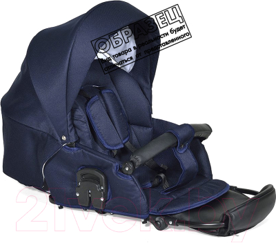 Детская универсальная коляска INDIGO Torino+F 3 в 1 (To 04, темно-синий)