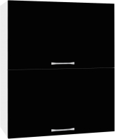 Шкаф навесной для кухни Кортекс-мебель Корнелия Мара ВШ60-2г (черный) - 