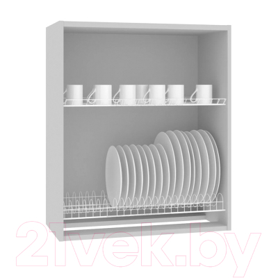 Шкаф навесной для кухни Кортекс-мебель Корнелия Мара ВШ80с (салатовый)
