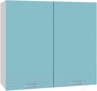Шкаф навесной для кухни Кортекс-мебель Корнелия Мара ВШ80 (голубой)