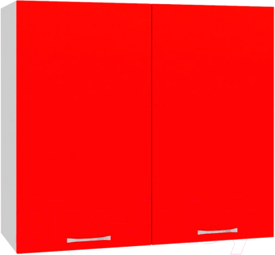 Шкаф навесной для кухни Кортекс-мебель Корнелия Мара ВШ80 (красный)