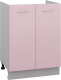 Шкаф под мойку Кортекс-мебель Корнелия Лира НШ60м (розовый) - 