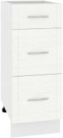 Шкаф-стол кухонный Кортекс-мебель Корнелия Ретро НШ30р3ш без столешницы (ясень белый) - 
