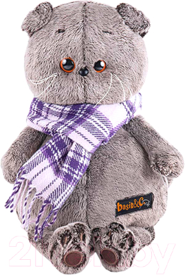 

Мягкая игрушка Budi Basa, Басик в фиолетовом шарфе / Ks25-145