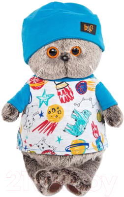 

Мягкая игрушка Budi Basa, Басик в футболке космос и в шапочке / Ks25-091
