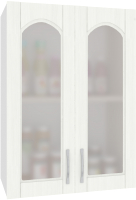 Шкаф навесной для кухни Кортекс-мебель Корнелия Ретро ВШ50ст (ясень белый) - 