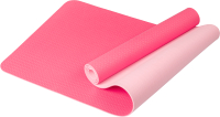 Коврик для йоги и фитнеса Sundays Fitness IR97503 (розовый/светло-розовый) - 