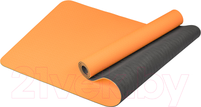 Коврик для йоги и фитнеса Sundays Fitness IR97503 (оранжевый/черный)