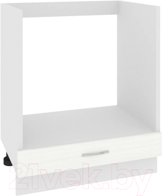 Шкаф под духовку Кортекс-мебель Корнелия Ретро / НШ60д (ясень белый)