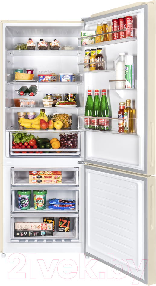 Холодильник с морозильником Maunfeld MFF 1857NFBG
