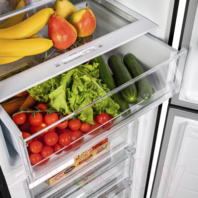 Холодильник с морозильником Maunfeld MFF 185SFSB
