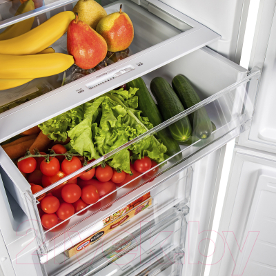 Холодильник с морозильником Maunfeld MFF 185SFW