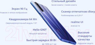 Смартфон Realme 6 8/128GB / RMX2001 (синий)