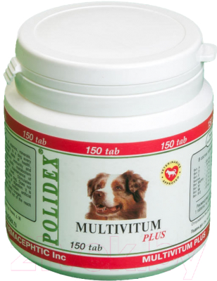 Кормовая добавка для животных Polidex Мультивитум плюс / 5981 (150 таблеток)