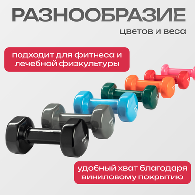 Гантель Sundays Fitness IR92005 (1кг, красный)