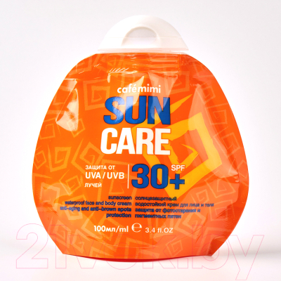 Крем солнцезащитный Cafe mimi Sun водостойкий SPF30+ д/лица и тела (100мл)