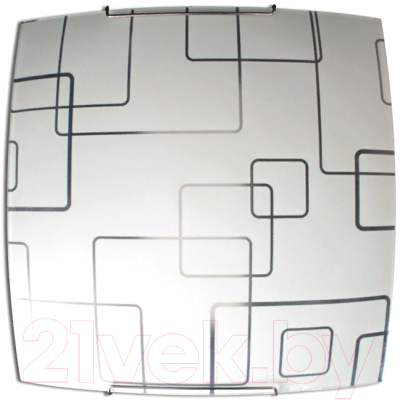Потолочный светильник Элетех Оазис 300x300 НПБ 09-60-003 М83 (матовый белый/кл.штамп металлик)