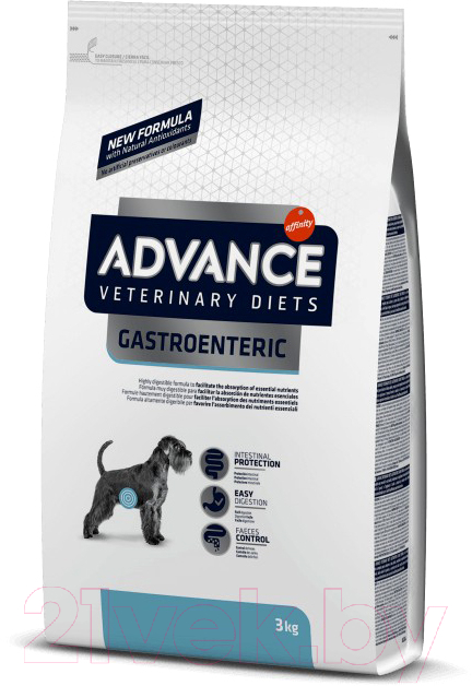 Сухой ветеринарный корм для собак Advance VetDiet Gastroenteric Low Fat (3кг)