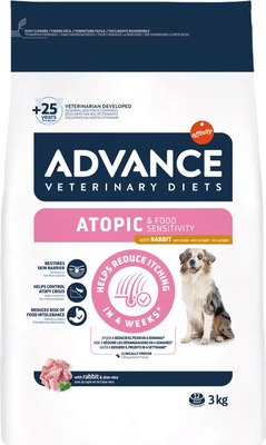 Сухой корм для собак Advance VetDiet Atopic No Grain с кроликом (3кг) - 