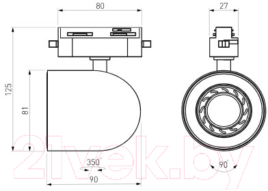 Трековый светильник Elektrostandard Ogma GU10 MRL 1005 (черный) — фото 6