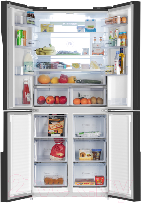Холодильник с морозильником Maunfeld MFF 181NFB