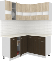 Кухонный гарнитур Кортекс-мебель Корнелия Экстра 1.5x1.5м (дуб сонома/венге/марсель) - 
