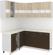 Готовая кухня Кортекс-мебель Корнелия Экстра 1.5x1.8м (дуб сонома/венге/королевский опал) - 