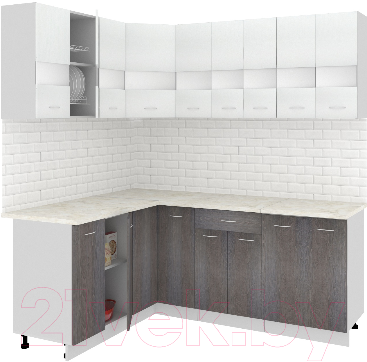 Готовая кухня Кортекс-мебель Корнелия Экстра 1.5x2.0м