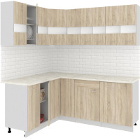 Кухонный гарнитур Кортекс-мебель Корнелия Экстра 1.5x2.0м (дуб сонома/мадрид) - 