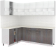 Готовая кухня Кортекс-мебель Корнелия Экстра 1.5x2.3м (белый/береза/королевский опал) - 