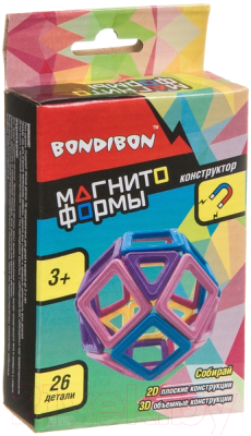 Конструктор магнитный Bondibon Магнитоформы / ВВ4408 (25дет.)
