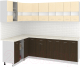 Кухонный гарнитур Кортекс-мебель Корнелия Экстра 1.5x2.5м (венге светлый/венге/мадрид) - 