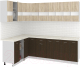 Готовая кухня Кортекс-мебель Корнелия Экстра 1.5x2.5м (дуб сонома/венге/королевский опал) - 