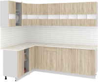 Кухонный гарнитур Кортекс-мебель Корнелия Экстра 1.5x2.5м (дуб сонома/мадрид) - 