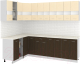 Готовая кухня Кортекс-мебель Корнелия Экстра 1.5x2.6м (венге светлый/венге/марсель) - 