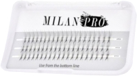 Накладные ресницы пучковые Milan Pro 1013 MP / 20D / 0.07/C/8.10.12 комб. безузел. (3 линии, матовый черный) - 