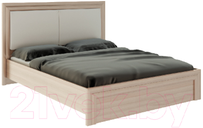 Двуспальная кровать Rinner Глэдис М31 с настилом 160x200 (шимо светлый/белый)