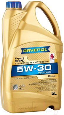 Моторное масло Ravenol Expert SHPD SAE 5W30 / 1121104-005-01-999 (5л)