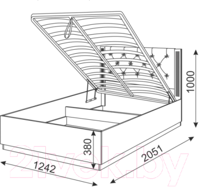 Полуторная кровать Rinner Тиффани М27 с ПМ 120x200 (белый текстурный)