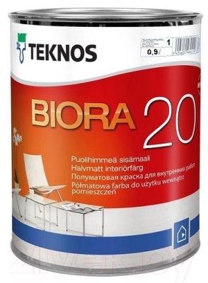 Краска Teknos Biora 20 Base 1 (900мл, белый)