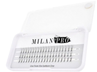 Накладные ресницы пучковые Milan Pro Pro 1004 MP / 10D / 0.07/C/11 безузелковые (3 линии, матовый черный) - 