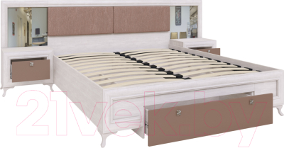 Двуспальная кровать Rinner Саванна М06 160x200 (бодега светлый)