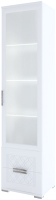 Шкаф-пенал с витриной Rinner Тиффани М07 (белый текстурный) - 