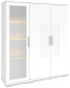 Шкаф с витриной Rinner Тиффани М02 (белый текстурный) - 