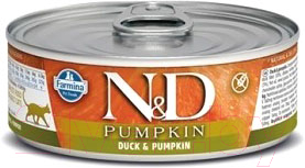 Влажный корм для кошек Farmina N&D Grain Free Duck & Pumpkin (80г)