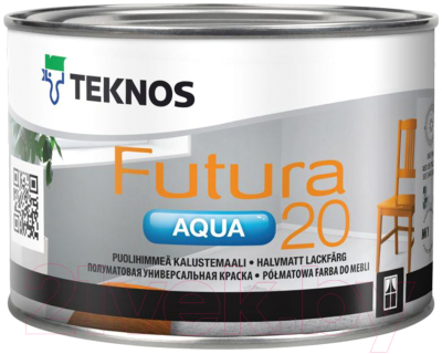 Краска Teknos Futura Aqua 20 Base 1 (450мл, белый)
