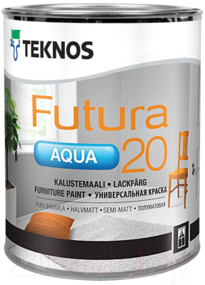 

Краска Teknos, Белый, Futura Aqua 20 Base 1