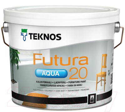 Краска Teknos Futura Aqua 20 Base 1 (2.7л, белый)