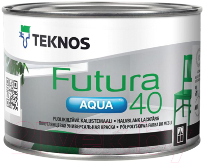 Краска Teknos Futura Aqua 40 Base 1 (450мл, белый)
